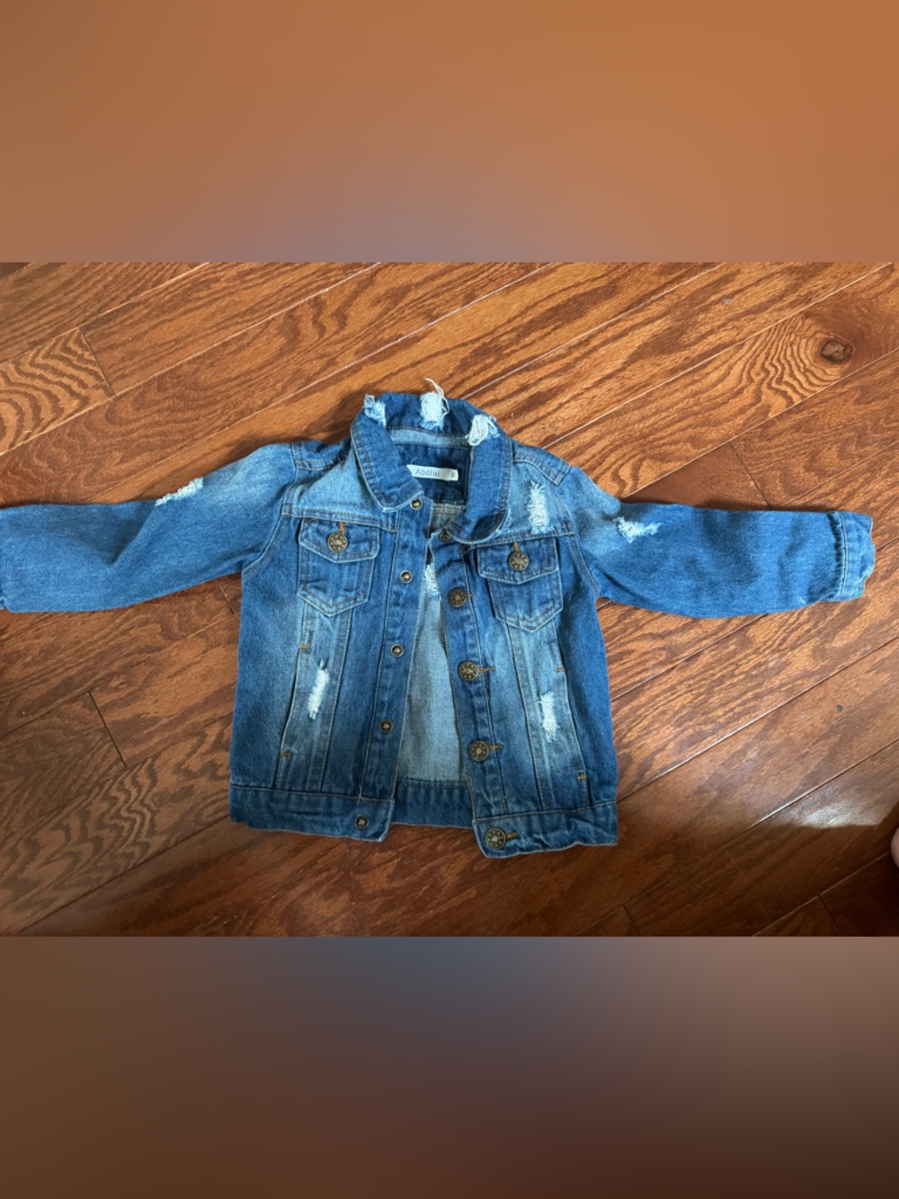 Kids Distressed Blue Denim Jacket